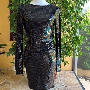 Michael Michael Kors Long Sleeves Sequins Cocktail Dress, Size XS, NWT.